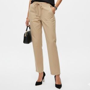 J.Crew Utility Pants 100% Cotton Beige/Tan Size S – Drawstring Relaxed Fit